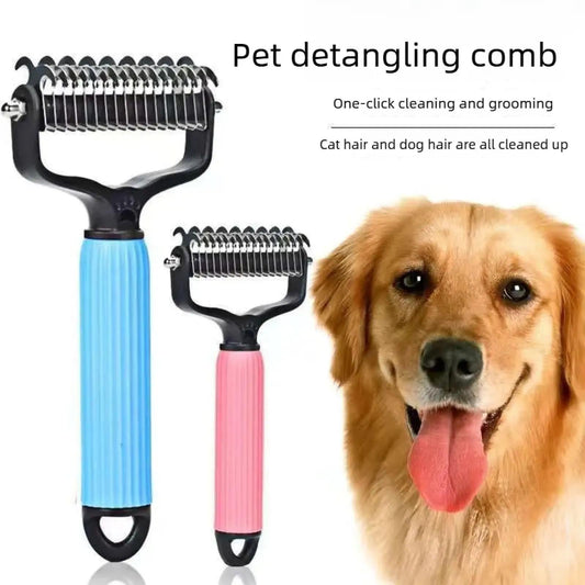 Hunde-Pflegekamm mit doppelseitigen Zinken – sanft zu Haut und Fell